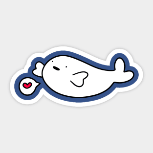 Baby Harp Seal Love Sticker